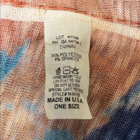 Nally & Millie Blue and Orange Abstract Tunic - Picture 5 of 6